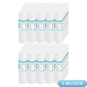 Filtro de agua sedimentos pozo para toda la casa pozo de sedimentos de 5 micras 10"" x 2,5"" paquete de 50 - Imagen 1 de 12