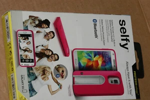 Funda selfie iLuv con obturador de cámara inalámbrico para Samsung Galaxy S5 - rosa - Imagen 1 de 2