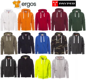 Payper DALLAS+ Felpa da Uomo con Cappuccio Tasche in Cotone Sport Lavoro Garzata - Picture 1 of 18