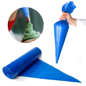10 x Icing Piping Bags Blue Non Sticky Disposable Cake Decoration Savoy Bag 21" - Picture 1 of 6