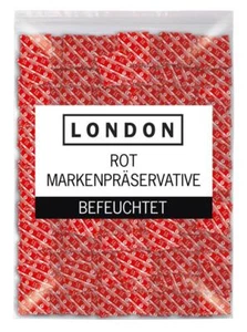 Preservativos London 100 preservativos rojos aroma fresa preservativos - Imagen 1 de 3