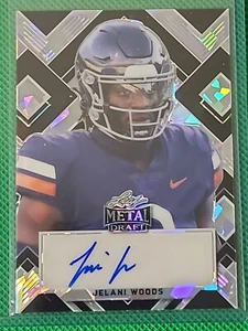 Jelani Woods/7 2022 Hoja Metal Borrador Cristal Negro Autógrafo SSP COLTS! - Imagen 1 de 4