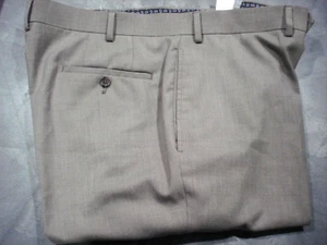 RALPH LAUREN MENS TAN FLAT FRONT DRESS SLACKS 40x30 CLEAN EXCELLENT CONDITION - Picture 1 of 5