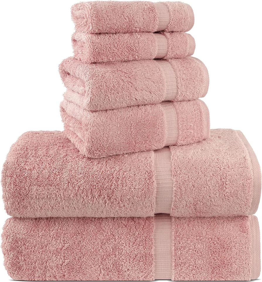 100% Cotton Turkish Bath Towels Set of 4 Premium Absorbent Soft 27x54 White - Image 1 of 4