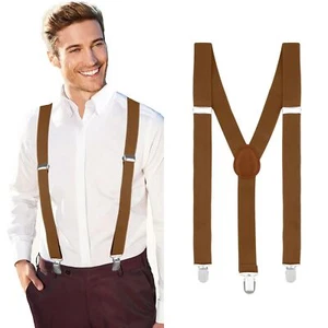 Tirantes elásticos resistentes para espalda para hombres con clip - Foto 1 di 7