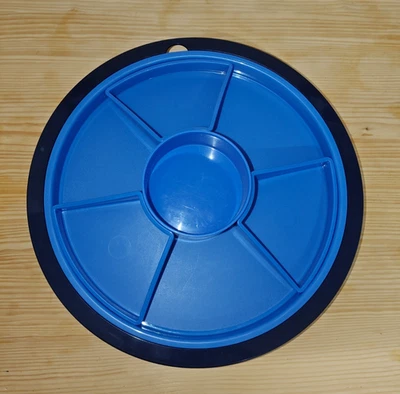 Tupperware Preludio Schlemmerrunde Snackteller Serviertablett in blau - Bild 1 von 3