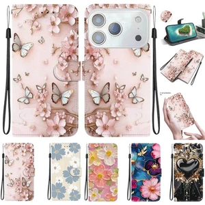 Flower Butterfly Card Wallet Phone Case Cover for Samsung Google Pixel 10 Pro XL - Picture 1 of 14