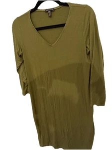 Vestido verde oliva Eileen Fisher - Imagen 1 de 2