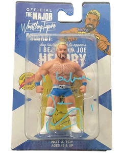 JSA Autographed Joe Hendry Official Major Wrestling Figure Podcast Bendie Figure - Picture 1 of 1