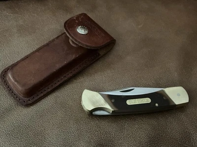 Schrade Old Timer 7-OT Vintage Folding Lockback Hunting Knife, W/ Sheath - Image 1 of 4