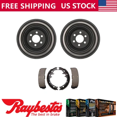 Задний комплект тормозных барабанов и тормозных колодок для 1991-1998 Dodge Dakota - Raybestos - Изображение 1 из 4