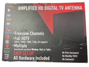 Antenna TV Digitale HD Amplificata Lungo Mile Range Canali GRATIS 4K HDTV Nuova SIGILLATA - Foto 1 di 24