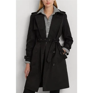 Ralph Lauren zweireihiger Baumwollmischung Trenchcoat mit Gürtel Damengröße Medium - Bild 1 von 13