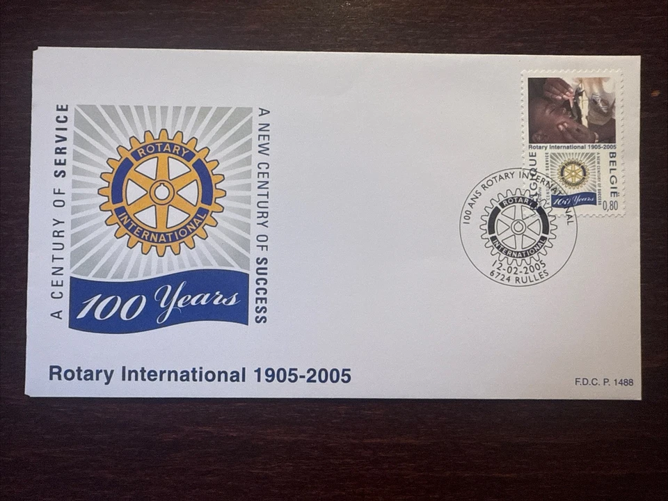 BELGIUM FDC COVER 2005 YEAR POLIO VACCINATION ROTARY HEALTH MEDICINE STAMP - Image 1 of 1