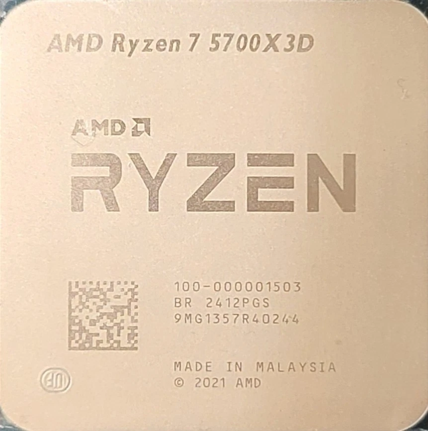 AMD Ryzen 7 5700X3D 8C/16T AM4 socket processore vassoio 96 MB cache L3 - Immagine 1 di 3