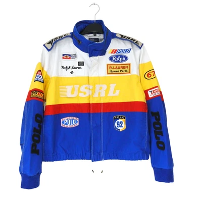 Polo Ralph Lauren USRL Racing NASCAR  Canvas Bomber Jacket Women's L, RRP 449 - Image 1 of 4