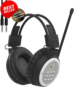 AM FM Radio Kopfhörer, Persönliches Tragbares Radio Headset AM/FM Digital mit Best  - Bild 1 von 12