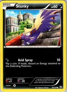 Pokemon TCG Stunky B&W Dragons Exalted 76/124 Regular Common Card Played LP - Picture 1 of 2
