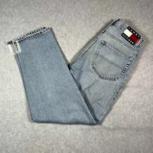 Vintage Tommy Hilfiger Jeans Herren 30 x 30 Light Wash Denim Logo Straight Leg - Bild 1 von 14