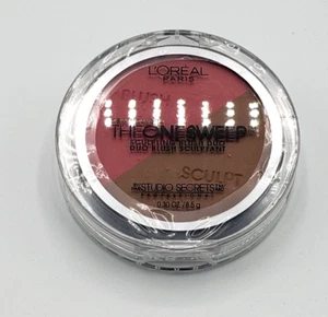 NEW L'Oréal Paris The One Sweep Sculpting Blush Duo-Rush Rose-830 FLUSH ROSE - Picture 1 of 1