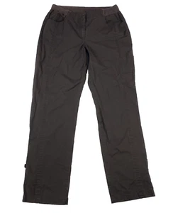 Chico's Womens Size Small Brown Straight Leg Roll Cuff Casual Pant Stretch Waist - Picture 1 of 6