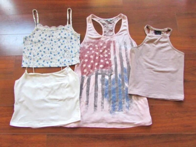 ЛЕДИ HATHAWAY ENERGIE! ~ Размер XS ~ лот из 4! Укороченные эластичные баки без рукавов 88 - Изображение 1 из 4