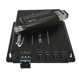 4 Ports USB 3.0 Hub to 250 Meters over Single-mode Fiber Optic Extender 820FT - Picture 1 of 8