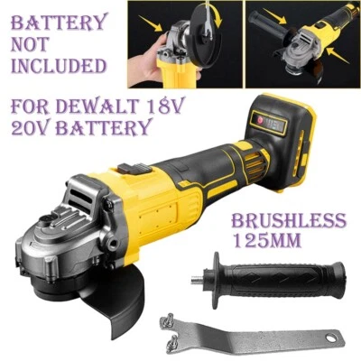 125mm Brushless Cordless Angle Grinder Efficient for Dewalt 18V 20V DCB Battery - Image 1 of 4