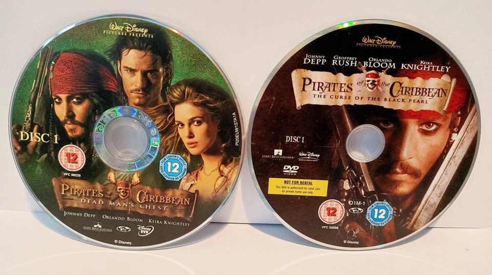 Pirates of the Caribbean - Curse Of The Black Pearl & Dead Man - R2 - Discs Only - Image 1 of 1