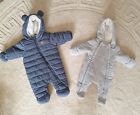 H&M / George Hooded Quilted Pramsuit Baby - Great Condition - Fast Postage