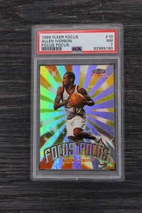 1999-00 Fleer Focus Focus Pocus Allen Iverson #10 PSA 7 NM Refractor HOF - Picture 1 of 7