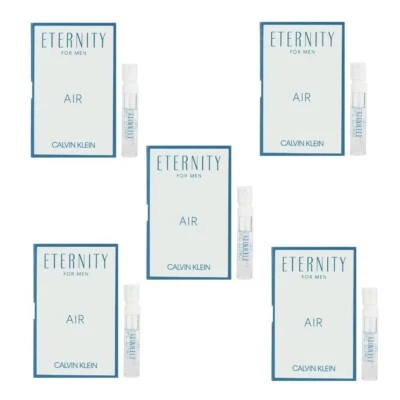 5 x Calvin Klein вечность воздуха для мужчин туалетная вода.04oz/1,2 мл каждый = всего 6 мл - Изображение 1 из 3