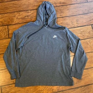 Nike grauer Hoodie Herren groß weich aktiv Tasche Logo Swoosh Fitnessstudio Laufen Training schön! - Bild 1 von 9