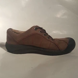 Keen Oxfords Comfort Lace Up Women's Shoes Size 6.5 M Brown Suede - Picture 1 of 10