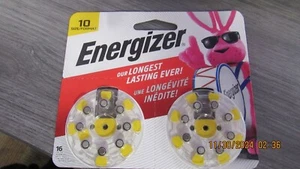 NUEVO 16 baterías de audífonos Energizer tamaño 10 zinc aire AZ10DP-16 CADUCIDAD 03-11-2026 - Imagen 1 de 2