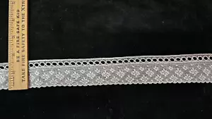 Vintage/Antique, White, Cotton Ribbon Lace, 15 Yards - Picture 1 of 1