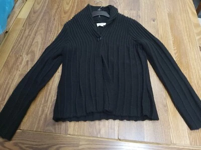 Suéter St Johns Bay Cárdigan Medio Tejido con Cable Botones Negro Botón Único Foto 1 de 4