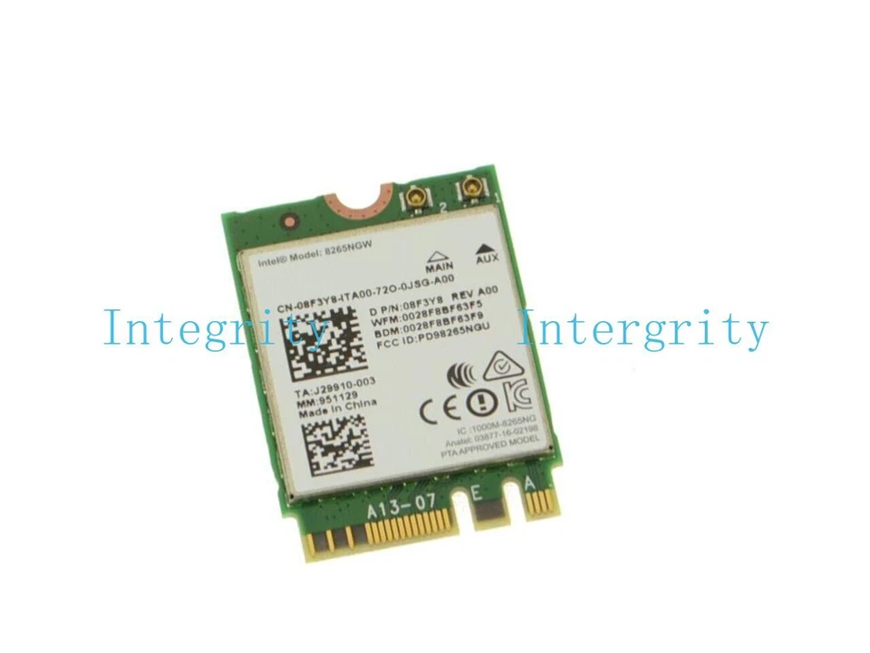 Wireless Card Intel 8265NGW Dual Band 802.11ac NGFF 867mbps WiFi Bluetooth 4.2