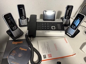 4x Gigaset S850 Mobilteil + Gigaset DX 800 All ISDN AB Basisstation +Anleitung. - Zdjęcie 1 z 4