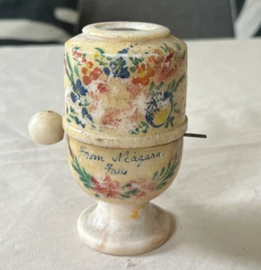 Antique Carved Alabaster NIAGARA FALLS Souvenir Viewer Diorama - Painting - Picture 1 of 8