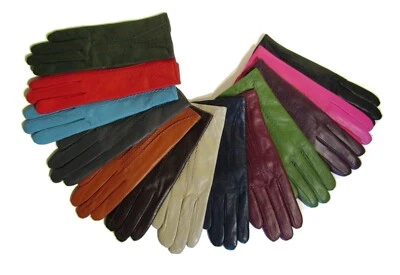 New Ladies Womens Premium Quality Genuine Super Soft Leather Gloves Fully Lined - Image 1 of 4