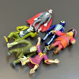 6pcs Scooby-Doo Wolfman Dracula Vampire Skeleton Man Creeper 5'' Figures Toys 