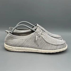 Hey Dude Wendy Schuhe Damen 10 hellgrau weiß Strick Slipper Boot Mokassins Halbschuhe - Bild 1 von 9