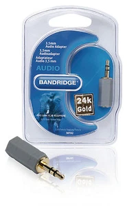 2,5 MM STEREO KLINKENBUCHSE AUF 3,5 MM STEREO STECKER AUDIOKABEL GOLD ADAPTER KONVERTER - Bild 1 von 3