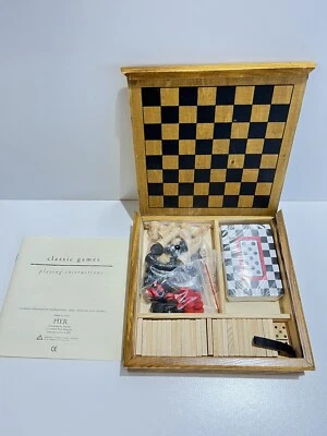Wooden Classic Games Chess, Backgammon, Dominoes, Checkers, Cards ...The Pier  - Image 1 of 4