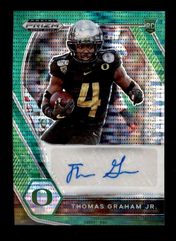 THOMAS GRAHAM JR 2021 PRIZM DRAFT PICKS ROOKIE GREEN PULSAR AUTO #07/25 BD9840 - Image 1 of 1