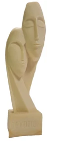Estatua de devoción alabastro vintage - 8 pulgadas - máscara caras abstractas talladas griegas - Imagen 1 de 14
