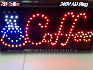 LED NEON COFFEE SIGN LIGHT Plate for Business house restaurant SIZE: 48CM X 25CM - Picture 1 of 1