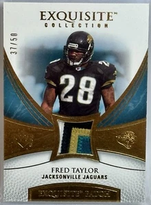 2007 Upper Deck Exquisite Patch Fred Taylor 4 Color #/50 - Picture 1 of 2