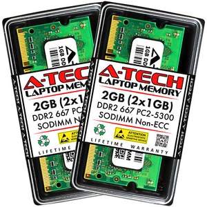 2GB 2x1GB PC2-5300S Dell Latitude 131L D510 D810 Memory RAM - Picture 1 of 2